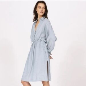IRO Markala blue striped shirt dress 36